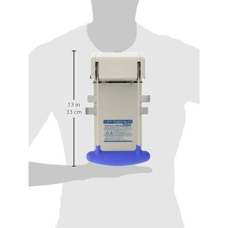 穴あけパンチ (文房具・オフィス用品) パンチ 強力タイプ ライオン事務器 パイプ錐 2穴 200枚 No.211｜jjhouse｜02