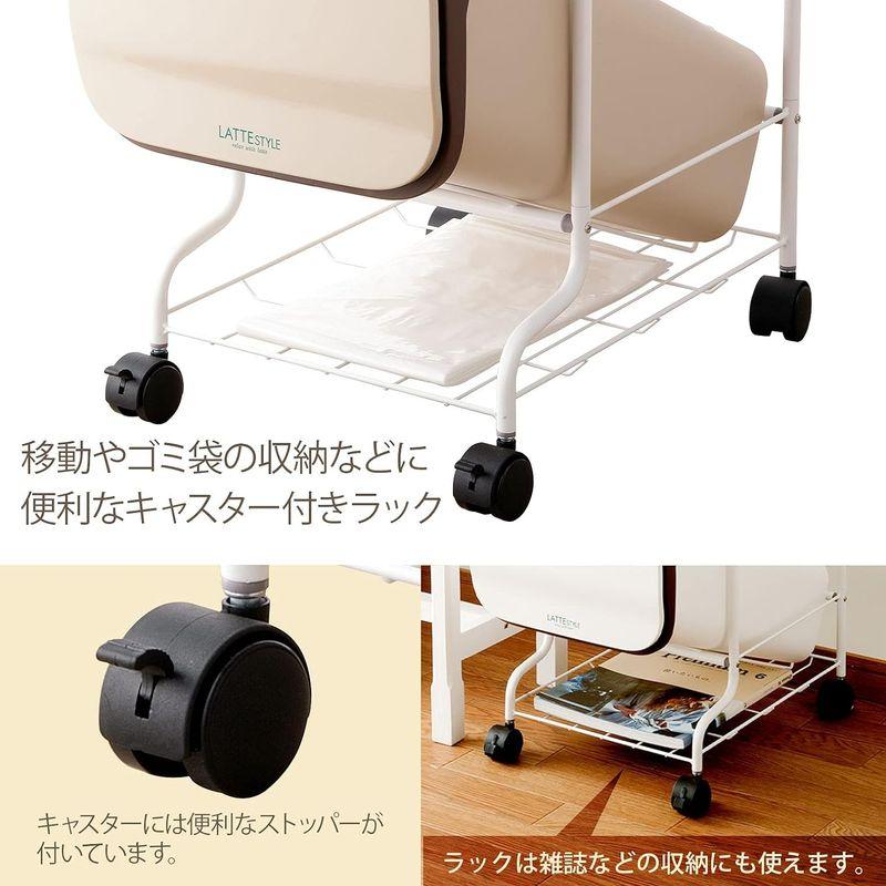 フタ付きゴミ箱 分別 ゴミ箱 ラテスタイル 3P スタンドダストボックス ミックス 19L×3段 家庭用品 リス｜jjhouse｜06