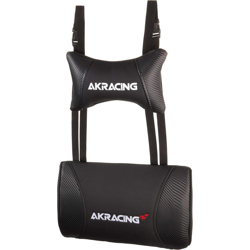 車用シートクッション カーボンブラック オフィス家具 AKRacing クッションセット 交換用ヘッドレスト+ランバーサポートセット PUレザー｜jjhouse｜03