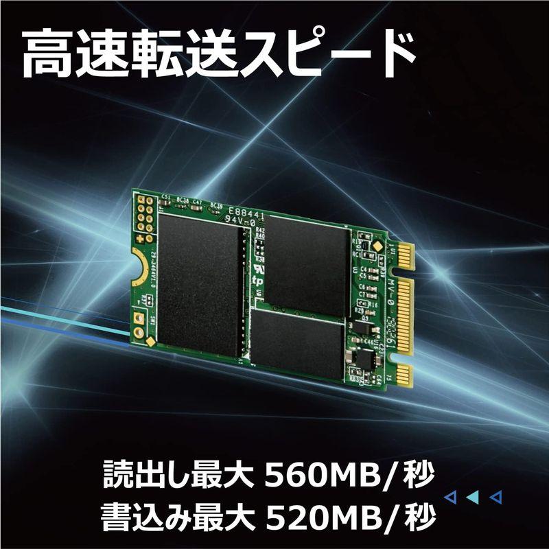 コンピューター・周辺機器 Transcend SSD M.2 2242 512GB SATA III 6Gb/s 3D TLC NAND DDR3 DRAMキャッシュ｜jjhouse｜07