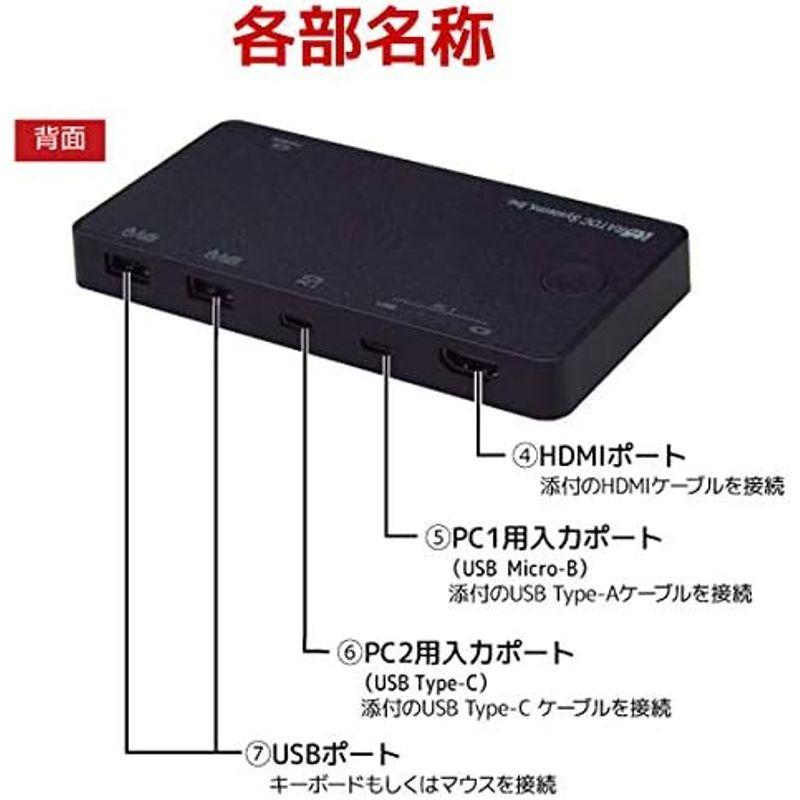 ディスプレイ/パソコン切替器 ラトックシステム 4K HDMIディスプレイ/USBキーボード・マウス パソコン切替器 (USB-C/Aパソコン対応) RS-240CA-4｜jjhouse｜11
