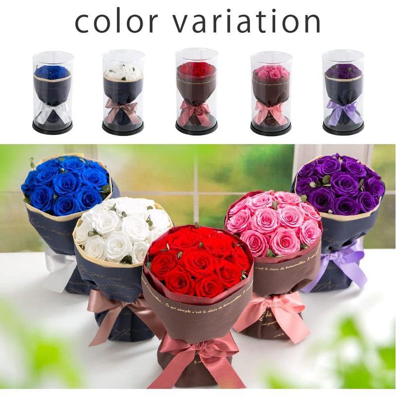 プリザーブドフラワー 花束 ブーケ 12本 薔薇 『ローズスタンドブーケ』 (レッド) ： プリザーブドフラワー 花束 ブーケ 12本 薔薇 『ローズスタンドブーケ』 レッド 　 サイズ