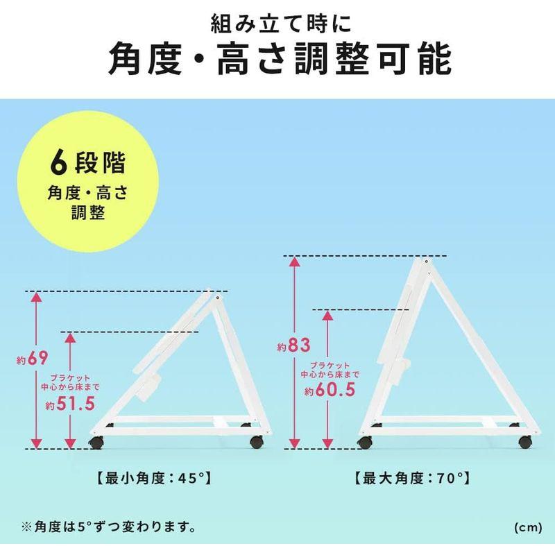 ローボード・テレビ台 イーサプライ ロータイプ 3260インチ目安 テレビスタンド 縦・横 設置 角度調整 耐荷重40kg キャスター サイネージ 会議 店舗｜jjhouse｜09