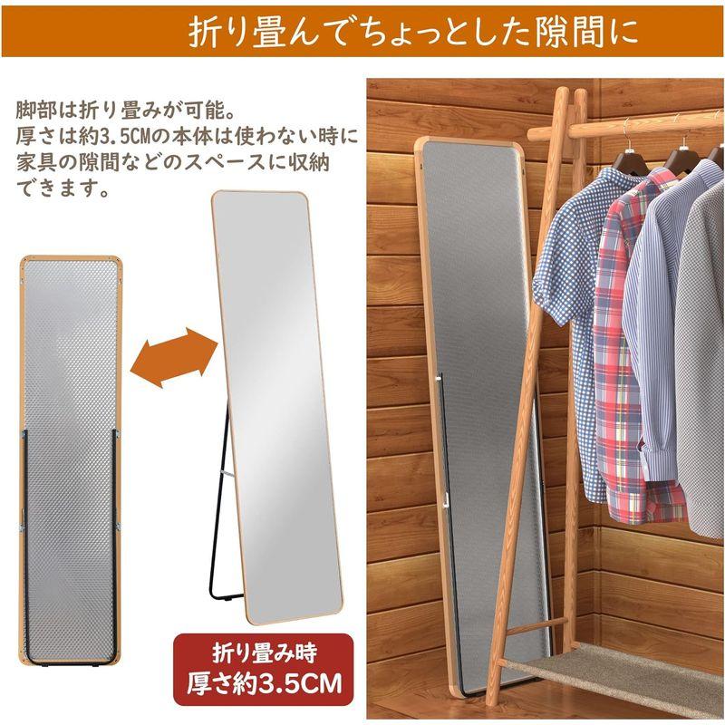 家具 mirahope 全身鏡 姿見 スタンドミラー 151*39CM アルミフレーム 全身 鏡 壁掛け 全身ミラー すがたみかがみ ミラー 立て 全身鏡 姿見 スタンドミラー 151*39CM アルミフレーム 全身 鏡 壁掛け 全身ミラー すがたみかがみ ミラー 立て 　