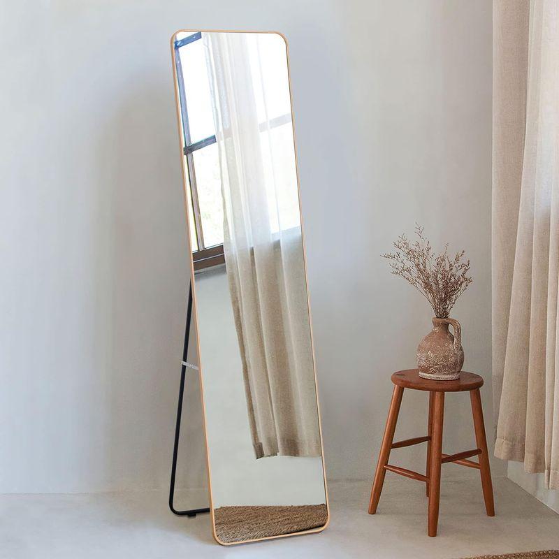 家具 mirahope 全身鏡 姿見 スタンドミラー 151*39CM アルミフレーム 全身 鏡 壁掛け 全身ミラー すがたみかがみ ミラー 立て 全身鏡 姿見 スタンドミラー 151*39CM アルミフレーム 全身 鏡 壁掛け 全身ミラー すがたみかがみ ミラー 立て 　