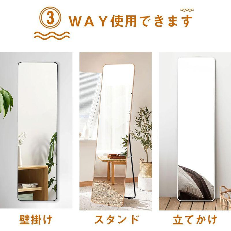 家具 mirahope 全身鏡 姿見 スタンドミラー 151*39CM アルミフレーム 全身 鏡 壁掛け 全身ミラー すがたみかがみ ミラー 立て 全身鏡 姿見 スタンドミラー 151*39CM アルミフレーム 全身 鏡 壁掛け 全身ミラー すがたみかがみ ミラー 立て 　