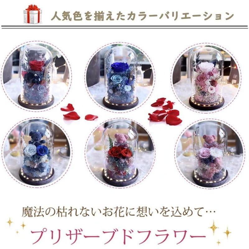 ブリザードフラワー 母の日 プレゼント 枯れない花 バラ 薔薇 くまのおもちゃ 花 結婚記念日 妻 ガラスドーム ローズ ぶりざーどフラワー 結婚記念日 母の日 プレゼント 枯れない花 バラ 薔薇 くまのおもちゃ 花 妻 ガラスドーム ローズ ぶりざーどフラワー 　 お礼
