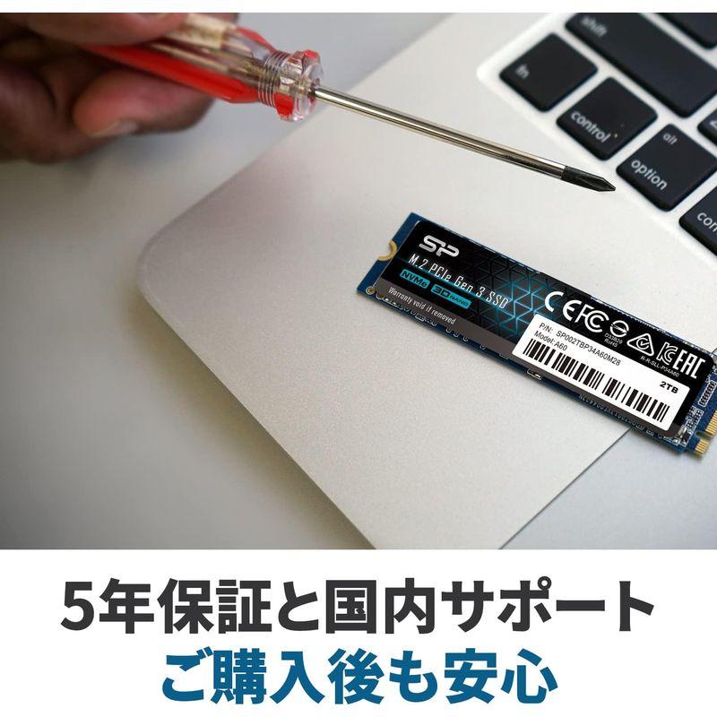 シリコンパワー SSD 2TB 3D NAND M.2 2280 PCIe3.0×4 NVMe1.3 P34A60シリーズ 5年保証 SP0｜jjhouse｜02