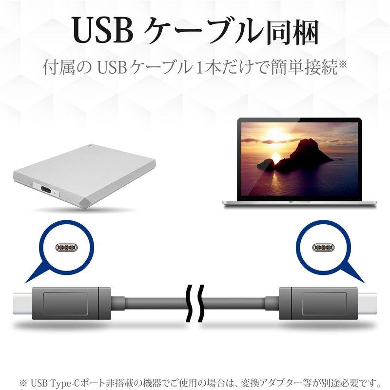 LaCie ラシー ポータブルHDD ハードディスク 2TB Mobile Drive USB-C (USB3.1 Gen2) Mac/iP｜jjhouse｜02