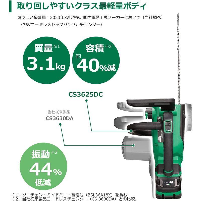 HiKOKI(ハイコーキ) 36V コードレスチェーンソー バーサイズ 250mm 蓄電池・充電器別売り CS3625DC (NN)｜jjhouse｜03