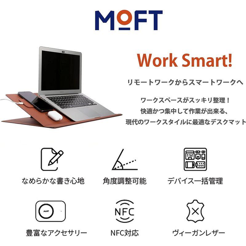 ノートパソコンスタンド スマートデスクマット MOFT オフィス用品 Smart Desk Mat NFCタグ対応 スマホアプリもワンタッチ起動 デスクワーク ワークステーション｜jjhouse｜08