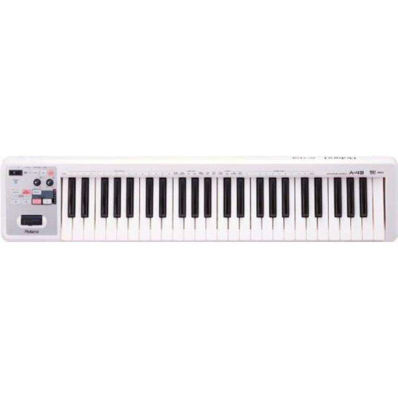 オンライン半額商品 MIDIコントローラー ホワイト MIDIキーボード Roland MIDI Keyboard Controller A-49-WH