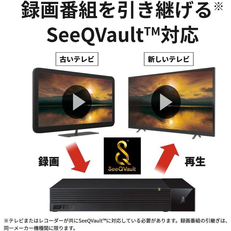 バッファロー TV用外付けハードディスク 6TB SeeQVault/テレビ録画/4K対応 ファンレス静音&コンパクト 日本製 故障予測 み｜jjhouse｜05