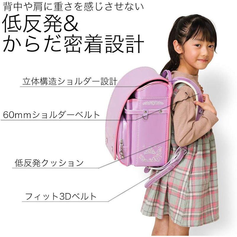 amant ランドセル 女の子 4Lワイドサイズ 7 付き 低反発クッション 60mmワイドベルト 反射 小学生 ハート 蝶 リボン かわい｜jjhouse｜06