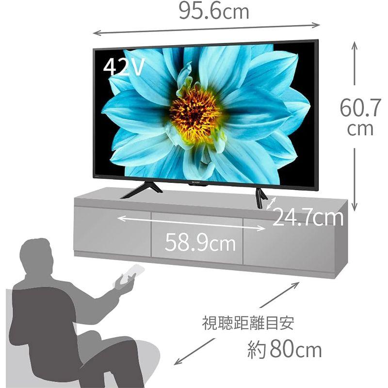 シャープ 42V型 液晶 テレビ AQUOS 4T-C42DJ1 4K チューナー内蔵 Android TV (2021年モデル) ブラック｜jjhouse｜05