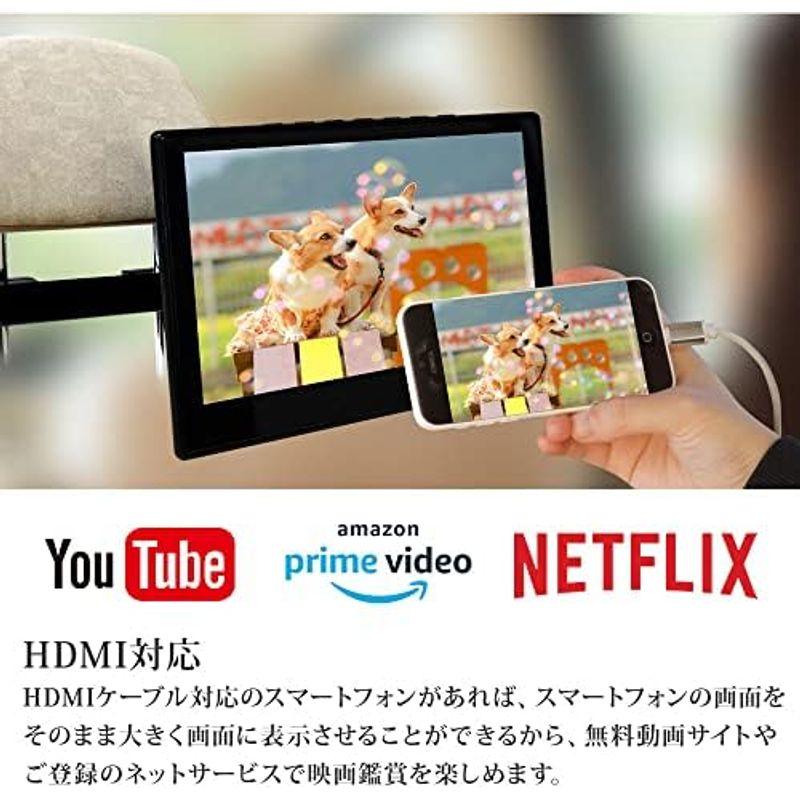 ヘッドレストモニター DVD内臓 DVDプレーヤー フロントスピーカー HDMI 11.6インチ CPRM 対応IPS液晶 後部座席 モニタ｜jjhouse｜04