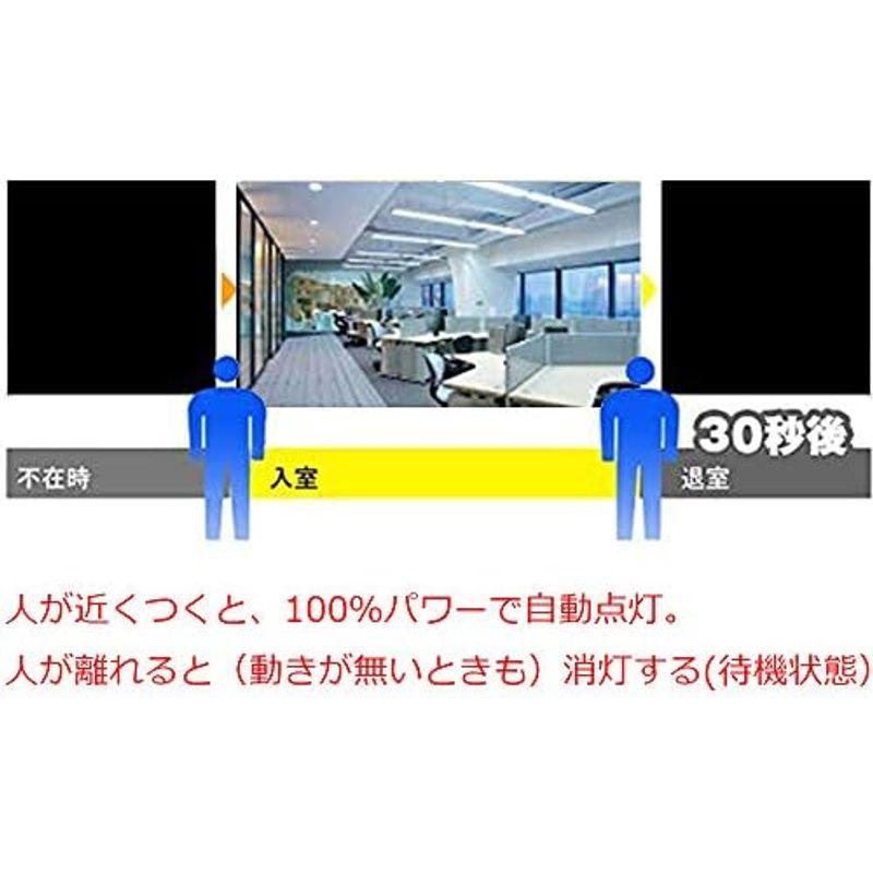 セール価格で購入 led蛍光灯 人感センサー 直管 防虫 蛍光灯 led グロー式工事不要 昼白色 節電 防犯照明 580mm 20w 5本 (5， 60cm