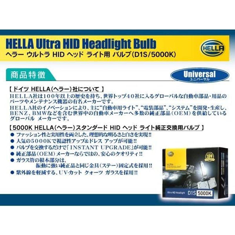 HELLA HID D1S 35W 5000ケルビン 3400ルーメン 純正交換用バルブ 2個1セット｜jjhouse｜05