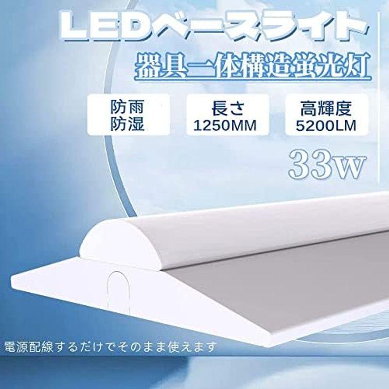 非対面販売 LEDベースライト防雨防湿型 逆富士型照明器具 天井直付型 40形蛍光灯×2灯相当 IP65防湿 防雨 器具一体形 施設照明 シーリングライ