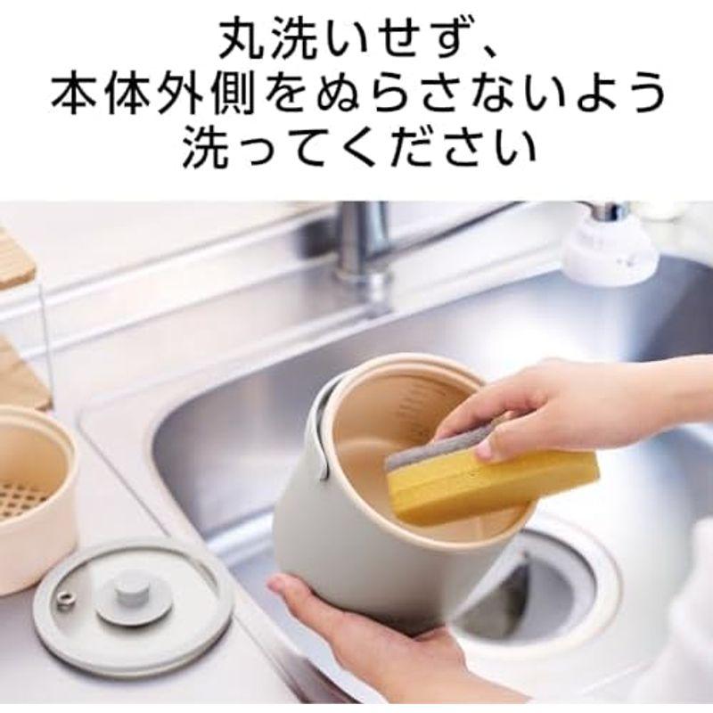 エレコム 保温調理鍋 800mL 1台6役低温調理/蒸す/1合炊飯/煮る/煮込む/茹でる タイマー機能 コンパクト 蒸し皿付き ガラス蓋付き｜jjhouse｜13