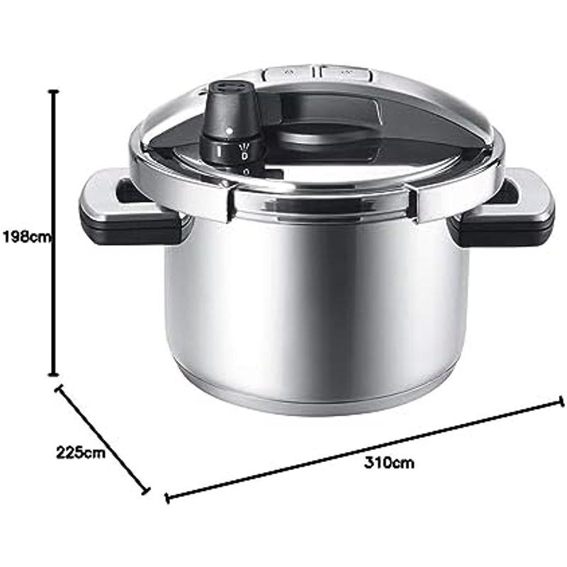 圧力鍋 ステンレス マイヤー(Meyer) 超高圧力鍋 IH対応 ワンタッチ開閉 笠原将弘氏監修レシピ集付き 「ハイプレッシャークッカー 4」｜jjhouse｜05