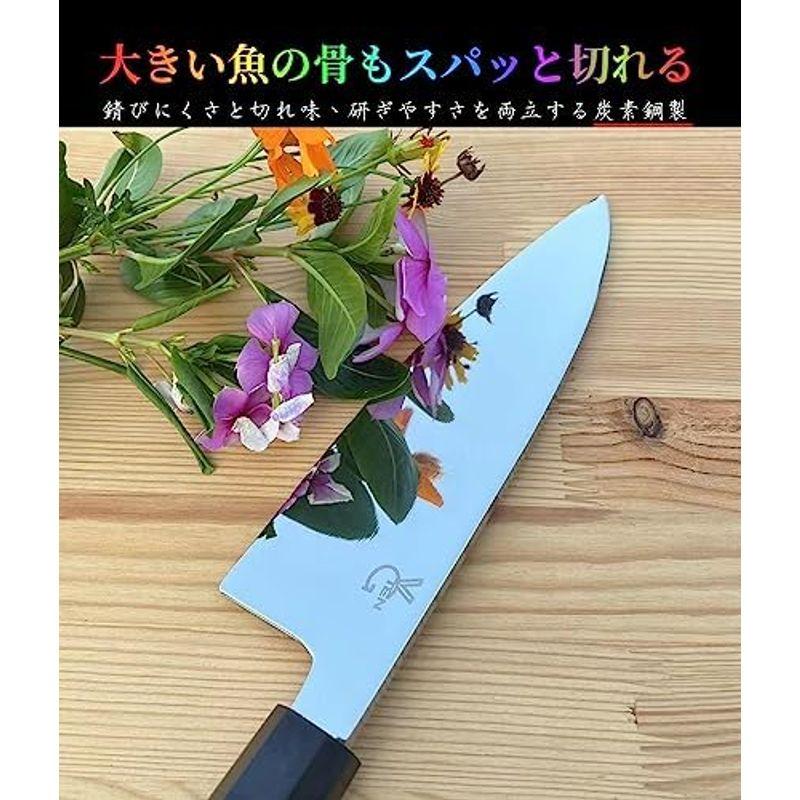 極上青鋼黒檀柳刃包丁尺