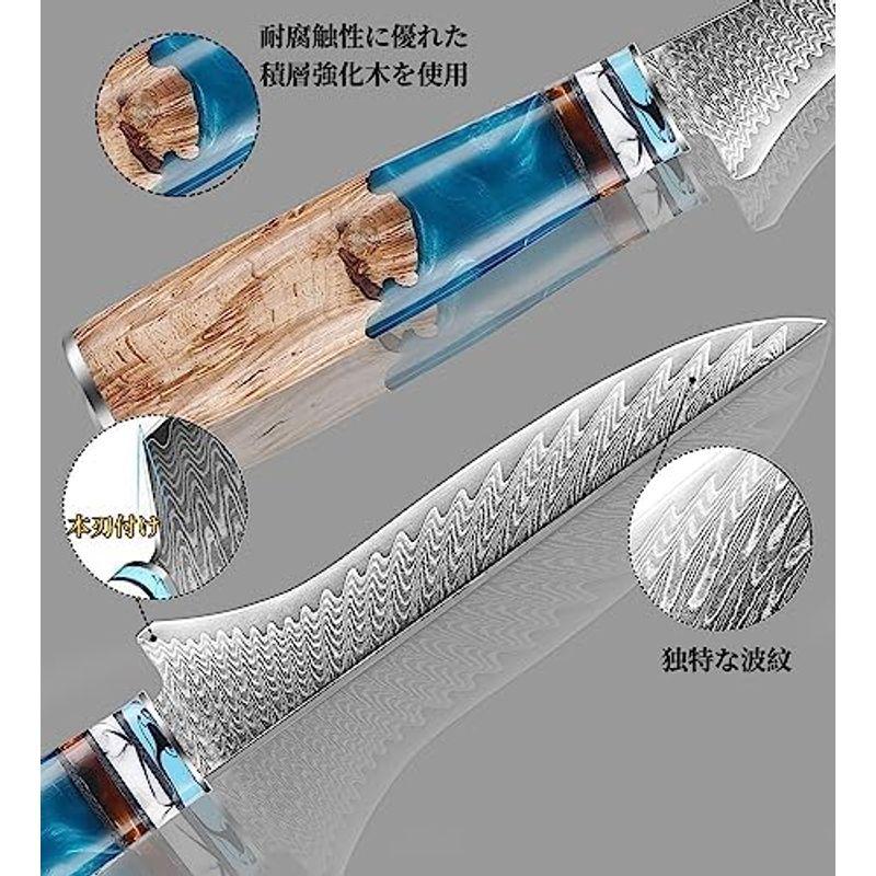 VGTEN 菜切り包丁 中華包丁 刃渡り160ｍｍ V金10号 67層ダマスカス鋼 おしゃれな持ち手 洗いやすい かぼちゃ 大根など 野菜の｜jjhouse｜13