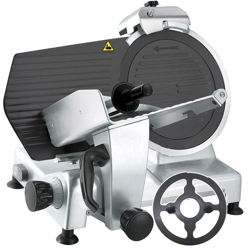 業務用ミートスライサー 漆黒シリーズ 電動 肉スライサー（フッ素樹脂コーティング刃）回転刃300mm PRO300YSBT シルバー K