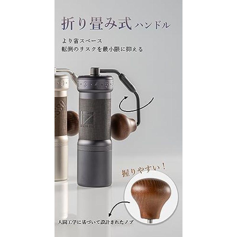 1Zpresso K-Ultra 手挽きコーヒーミル アイアングレー 携帯用ケース付き清掃しやすい 折り畳み式 グラインダー ステンレス刃｜jjhouse｜03