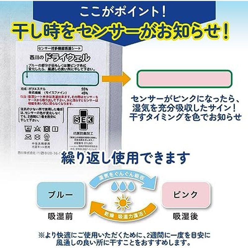 nishikawa 西川 ドライウェル 除湿シート セミダブル 洗える 敷くだけ簡単 汗などによる湿気や臭いを吸収してさらっと快適 消臭機能｜jjhouse｜05