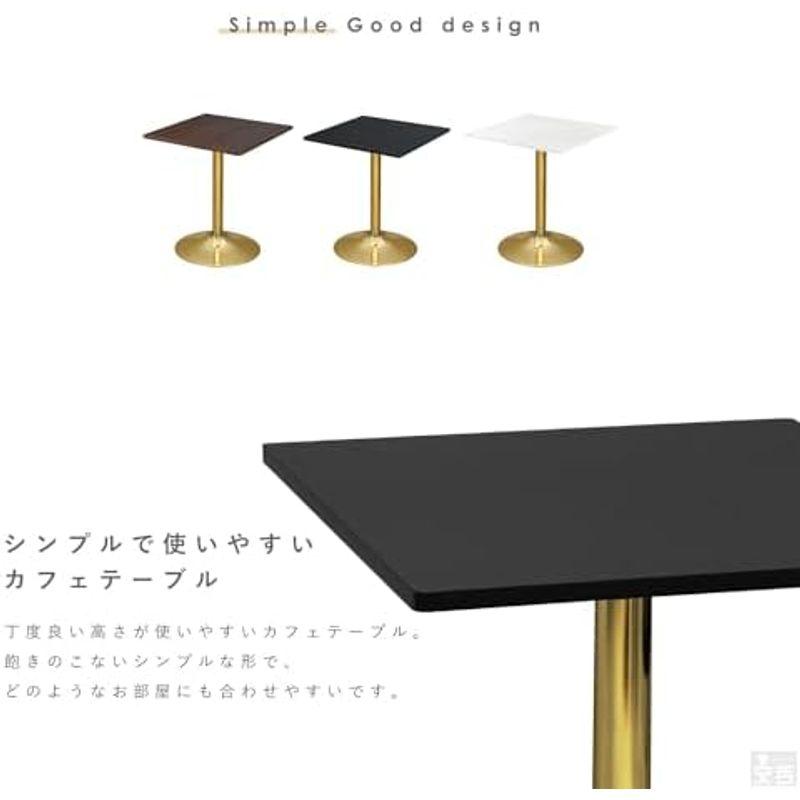 カフェテーブル 600×600×H710 スチール脚 ゴールド脚 テーブル 木目(ホワイト) テーブル 幅60cm ダイニングテーブル 机｜jjhouse｜06