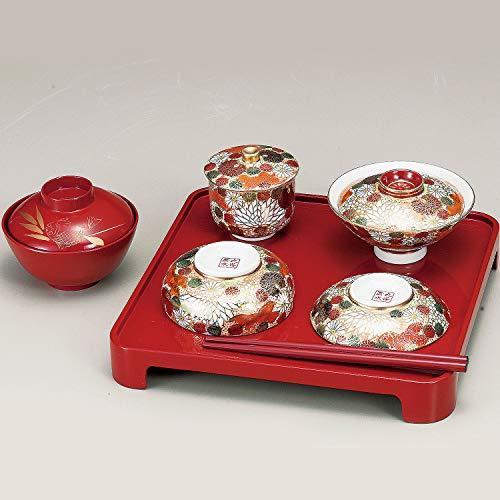 【正規販売店】 九谷焼 子供揃 食べ初め 花詰 【1943263352】(10100円)