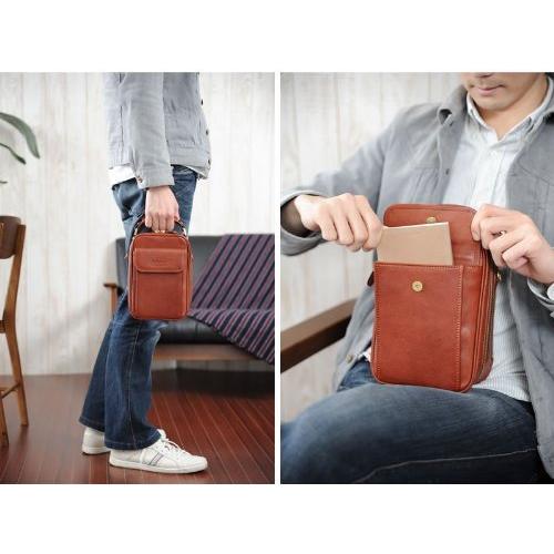 青木鞄（Lugard）2wayミニショルダーバッグ メンズ 革 ［NEVADA No.5075］ 