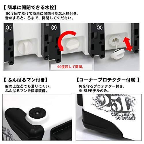ダイワ(DAIWA) クーラーボックス クールラインα GF SU2500 ブラック 釣り 