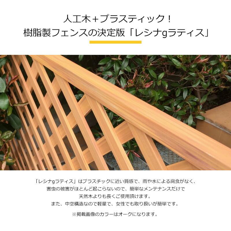 ラティス フェンス レシナg ウッドプララティス1290 ウォルナット 1200×900mm diy 外構  樹脂 プラスチック 目隠し ガーデニング｜jjprohome1｜02