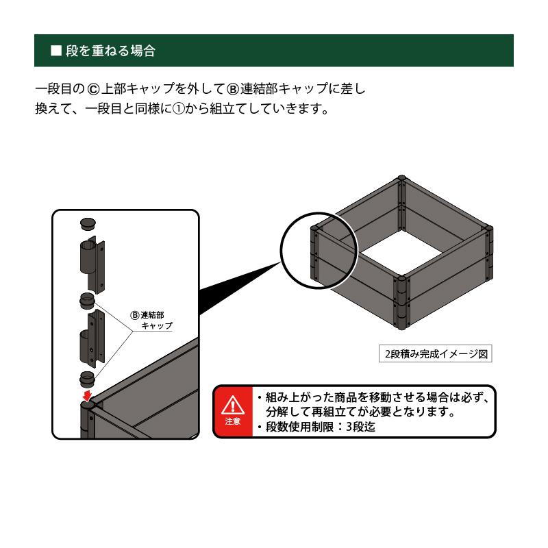 旧型処分 ガーデン プランター 人工木 DIY フレーム 正方形650×650 1段 花壇 DIY ガーデンフレーム レイズドベッド 植栽の画像