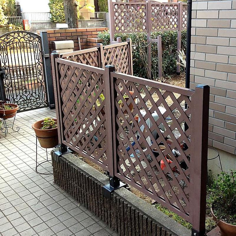 ラティス フェンス diy 外構 人工木ラティスフェンス1860 <4枚セット> 1800×600mm 全4色(ブラウン/ベージュ/ホワイト/ダークブラウン)|jjprohome1|06