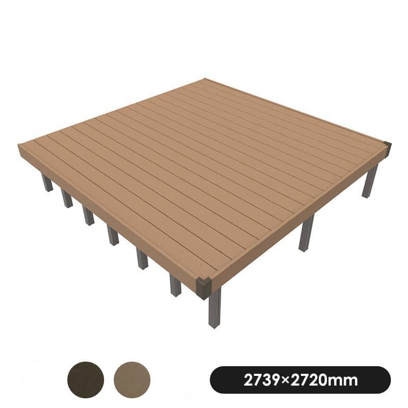 JJ PROHOME 人工木 ウッドデッキ 1.5間9尺オープン 固定束/調整 JJ PROHOME 人工木 ウッドデッキ 1.5間9尺オープン 固定束/調整