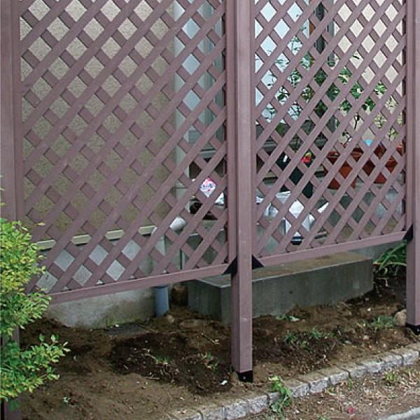 人工木 ラティス ポスト 2100 基本セット (平地用) 目隠し ガーデニング フェンス DIY_3