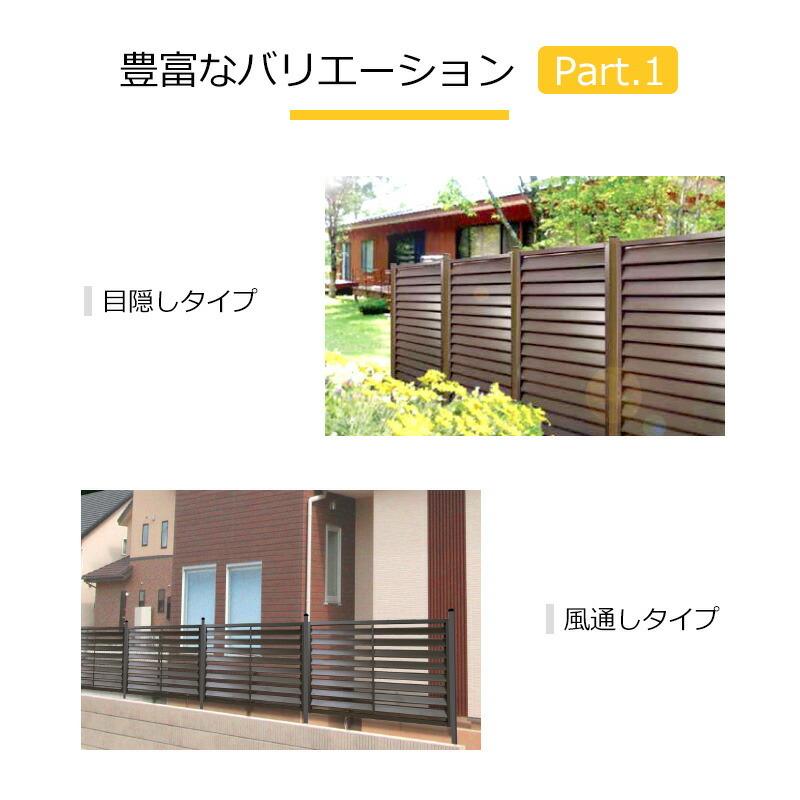 【最終処分特価】 アルミフェンス ルーバーフェンス 外構 diy 目隠し アルミルーバーウィンドラティス2型 9090 862×900mm 全2色（ブラウン／シルバー ）_3