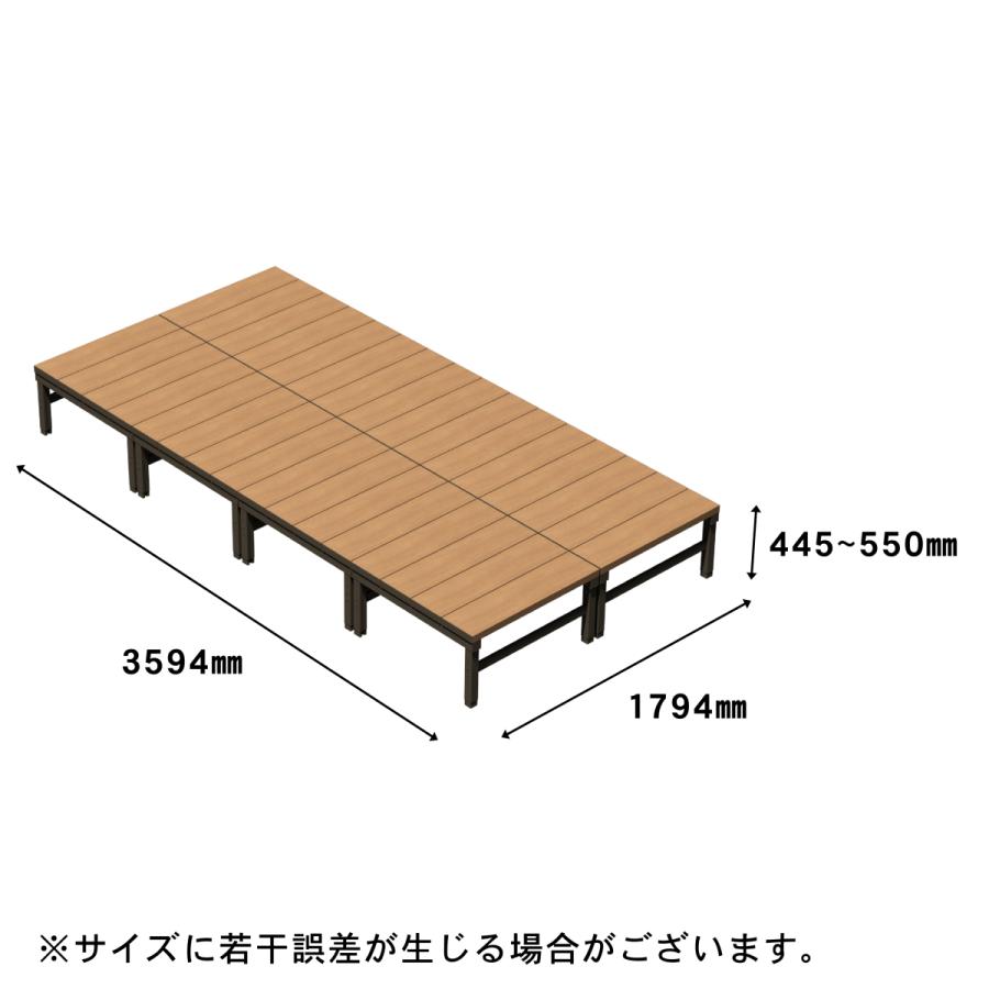 JJ PROHOME 人工木ユニットデッキll オープンタイプ 2.0坪 全2色