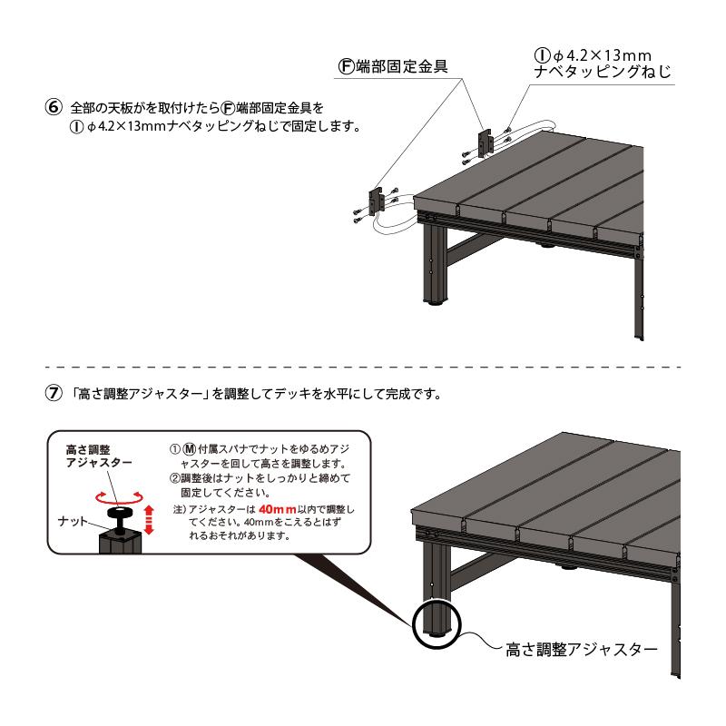 JJ PROHOME 人工木 アルミ 連結 デッキ T5型 9090【90×90cm】 DIY