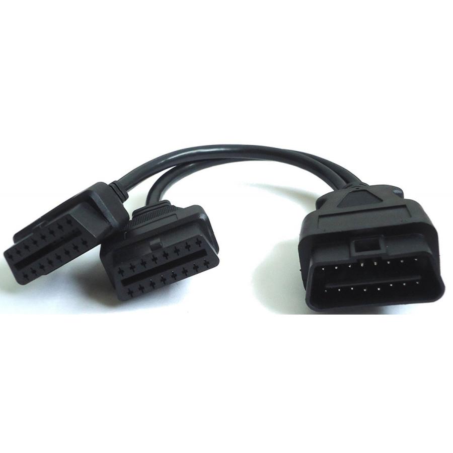 Obd2 Obdii ポート用 16pin メス２系統 分岐取り出し コネクター分岐 分岐ケーブル 延長ケーブル 分岐コネクター アダプター obd2po Toyou4 005 Happy Smiles 通販 Yahoo ショッピング