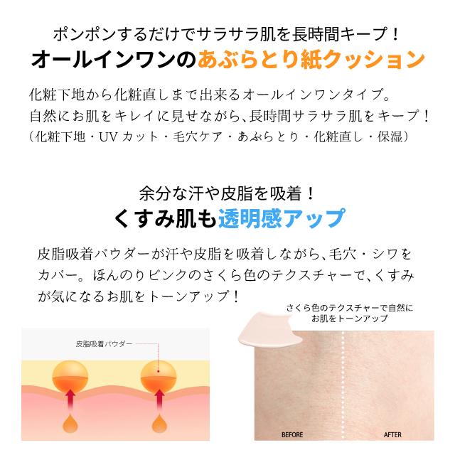 INHEVER インヘーバー あぶらとりサンクッション for body からだ用 SPF30 PA+++ オールインワン 紫外線 UV 化粧下地 化粧直し 日焼け止め 汗 皮脂｜jknselect｜02