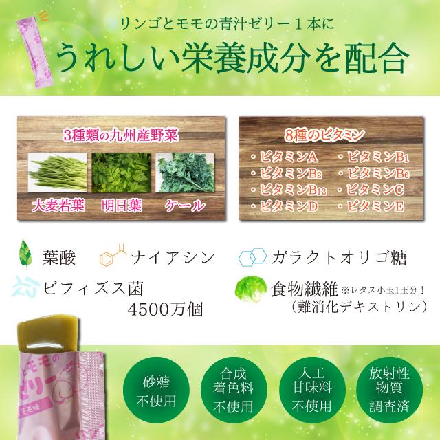 残りわずか！特価！リンゴとモモの青汁ゼリー 3個セット 健康