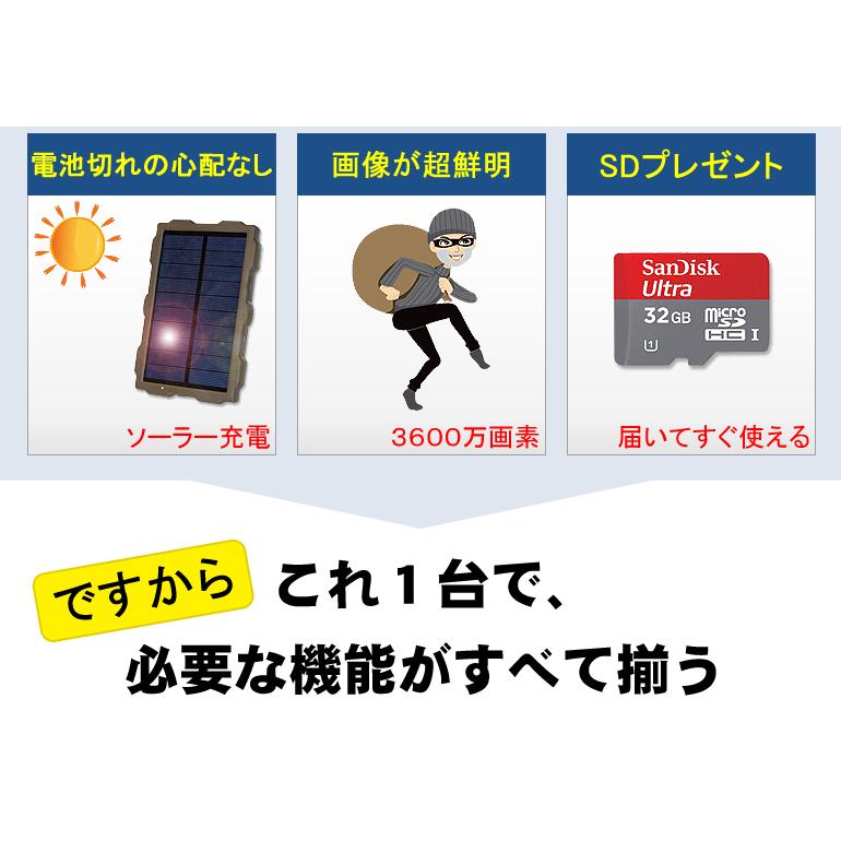 防犯カメラ トレイルカメラ ワイヤレス 屋外 電池式 小型 sd