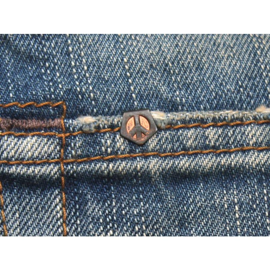 BLUEWAY ストレートジーンズ 13.5ozビンテージデニム（クラッシュ 