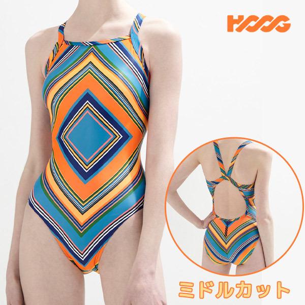 国内外の人気が集結 競泳水着 レディース 練習用 Hoog フーグ Wsa1456 スリムフィット ミドルカット ゆうパケット送料無料 1サイズ大きくご注文下さい Aynaelda Com