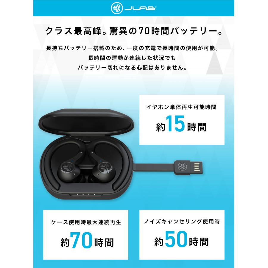 JLab Epic Air Sport ANC ワイヤレスイヤホン Bluetooth ランニング イヤホン スポーツ 耳掛け ノイズキャンセリング 防水 マイク付き iPhone JLab Epic Air Sport ANC ワイヤレスイヤホン Bluetooth ランニング イヤホン スポーツ 耳掛け ノイズキャンセリング 防水 マイク付き iPhone