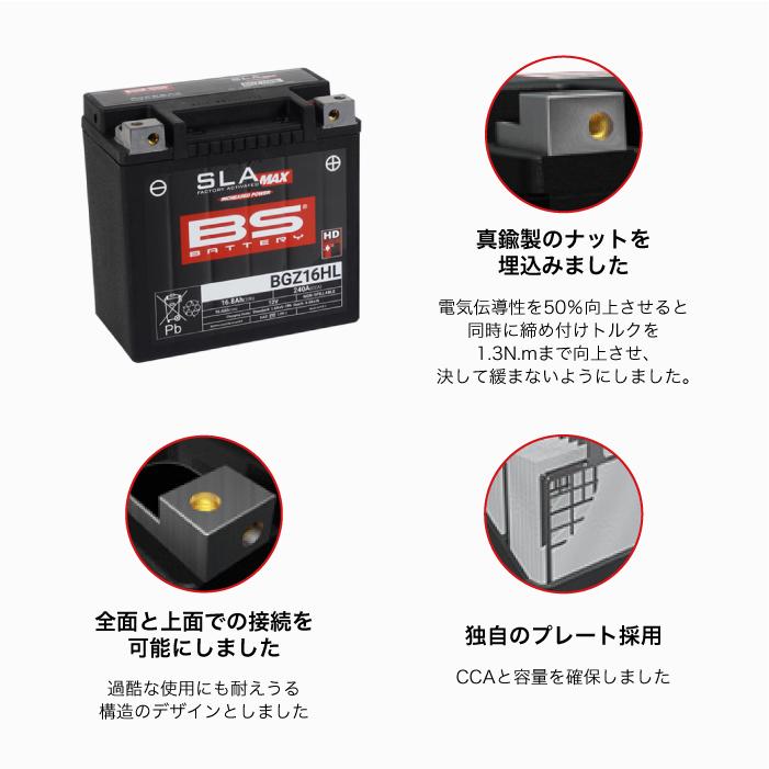 BSバッテリー BGZ16HL BS BATTERY SLA MAX バイク バッテリー